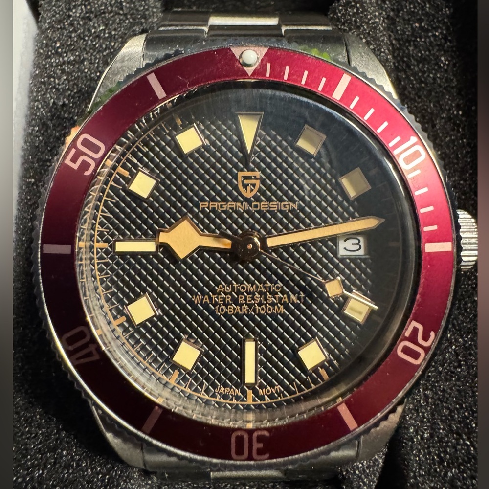Pagani Design Automatic Watch PD-1671 Black Bay Homage